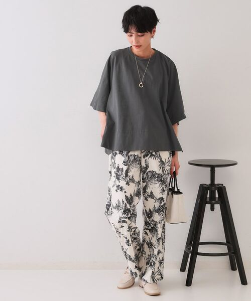 OPAQUE.CLIP / オペーク ドット クリップ カットソー | バックフハクドッキングAラインカットソー【洗濯機洗い可】 | 詳細10