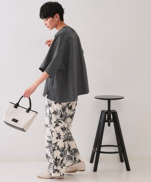 OPAQUE.CLIP / オペーク ドット クリップ カットソー | バックフハクドッキングAラインカットソー【洗濯機洗い可】 | 詳細11