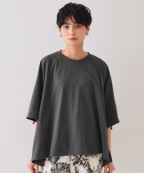 OPAQUE.CLIP / オペーク ドット クリップ カットソー | バックフハクドッキングAラインカットソー【洗濯機洗い可】 | 詳細13