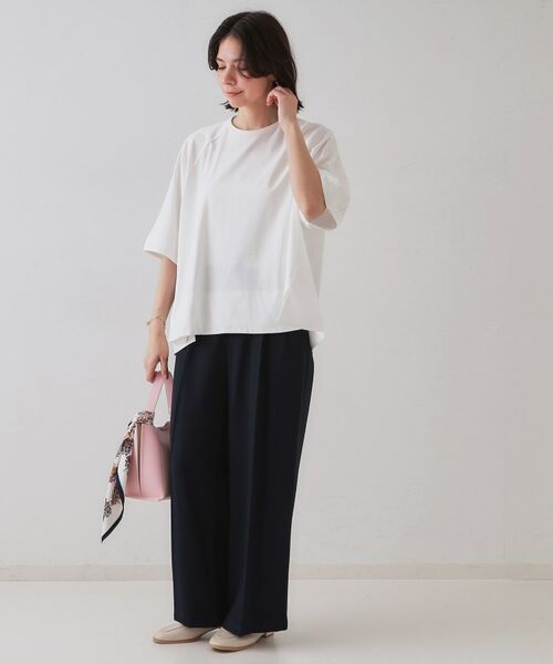 OPAQUE.CLIP / オペーク ドット クリップ カットソー | バックフハクドッキングAラインカットソー【洗濯機洗い可】 | 詳細2