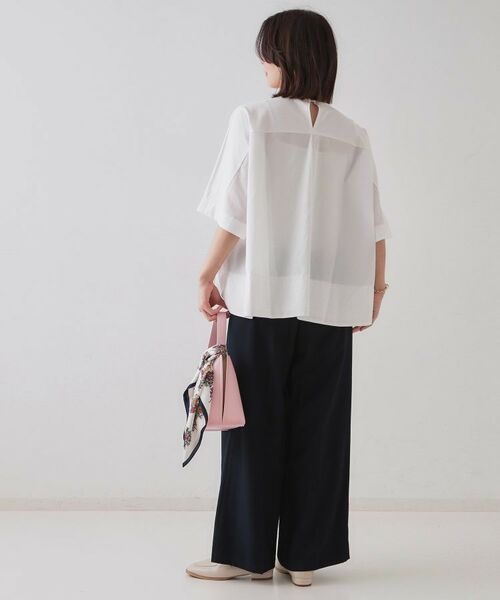 OPAQUE.CLIP / オペーク ドット クリップ カットソー | バックフハクドッキングAラインカットソー【洗濯機洗い可】 | 詳細3