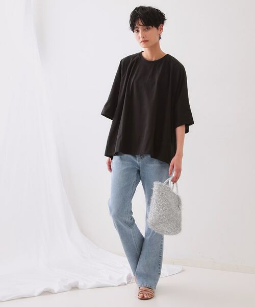 OPAQUE.CLIP / オペーク ドット クリップ カットソー | バックフハクドッキングAラインカットソー【洗濯機洗い可】 | 詳細6