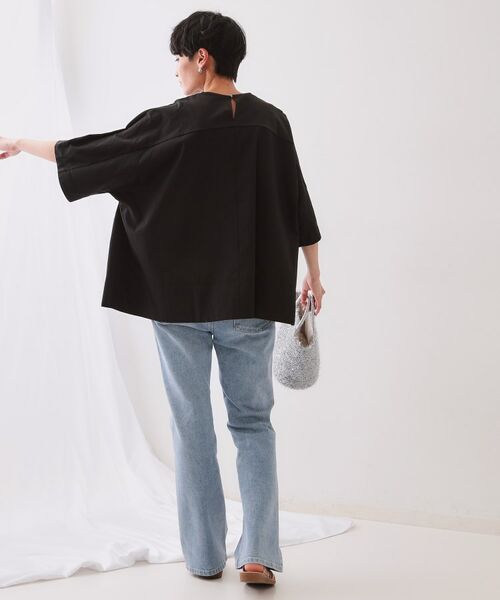 OPAQUE.CLIP / オペーク ドット クリップ カットソー | バックフハクドッキングAラインカットソー【洗濯機洗い可】 | 詳細7