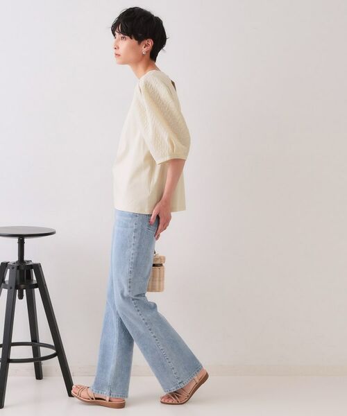 OPAQUE.CLIP / オペーク ドット クリップ カットソー | ふくれドッキングスリーブトップス【洗濯機洗い可】 | 詳細11