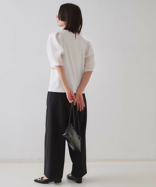 OPAQUE.CLIP / オペーク ドット クリップ カットソー | ふくれドッキングスリーブトップス【洗濯機洗い可】 | 詳細3