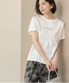 OPAQUE.CLIP / オペーク ドット クリップ Tシャツ | 刺繍＆スパンコールロゴTシャツ【洗濯機洗い可】