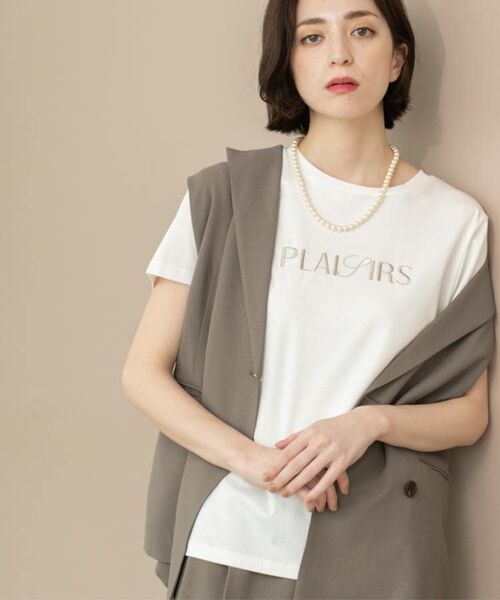 OPAQUE.CLIP / オペーク ドット クリップ Tシャツ | 刺繍&スパンコールロゴTシャツ【洗濯機洗い可】 | 詳細2