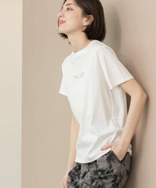 OPAQUE.CLIP / オペーク ドット クリップ Tシャツ | 刺繍&スパンコールロゴTシャツ【洗濯機洗い可】 | 詳細20