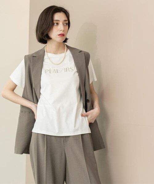 OPAQUE.CLIP / オペーク ドット クリップ Tシャツ | 刺繍&スパンコールロゴTシャツ【洗濯機洗い可】 | 詳細5