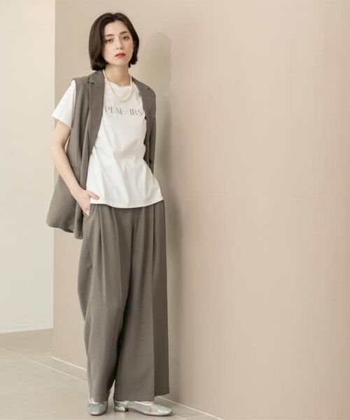 OPAQUE.CLIP / オペーク ドット クリップ Tシャツ | 刺繍&スパンコールロゴTシャツ【洗濯機洗い可】 | 詳細7