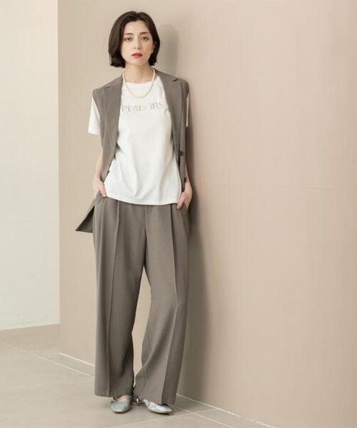 OPAQUE.CLIP / オペーク ドット クリップ Tシャツ | 刺繍&スパンコールロゴTシャツ【洗濯機洗い可】 | 詳細9