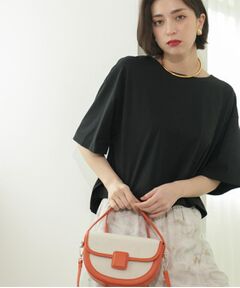 OPAQUE.CLIP / オペーク ドット クリップ Tシャツ | ボートネックショートTシャツ【洗濯機洗い可】