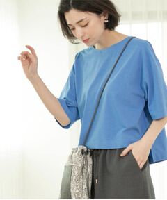 OPAQUE.CLIP / オペーク ドット クリップ Tシャツ | ボートネックショートTシャツ【洗濯機洗い可】