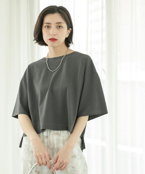 OPAQUE.CLIP / オペーク ドット クリップ Tシャツ | ボートネックショートTシャツ【洗濯機洗い可】 | 詳細10