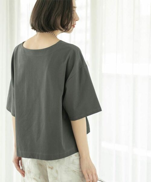 OPAQUE.CLIP / オペーク ドット クリップ Tシャツ | ボートネックショートTシャツ【洗濯機洗い可】 | 詳細12