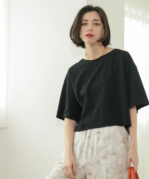OPAQUE.CLIP / オペーク ドット クリップ Tシャツ | ボートネックショートTシャツ【洗濯機洗い可】 | 詳細13