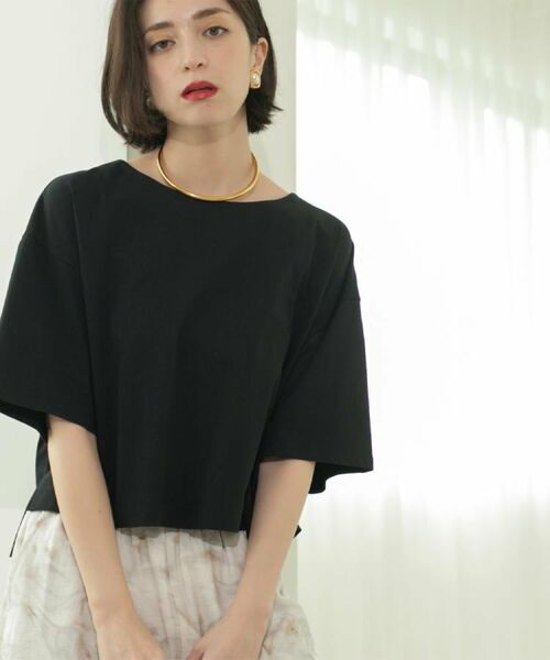 OPAQUE.CLIP / オペーク ドット クリップ Tシャツ | ボートネックショートTシャツ【洗濯機洗い可】 | 詳細14