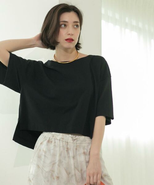 OPAQUE.CLIP / オペーク ドット クリップ Tシャツ | ボートネックショートTシャツ【洗濯機洗い可】 | 詳細15