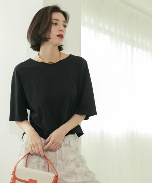 OPAQUE.CLIP / オペーク ドット クリップ Tシャツ | ボートネックショートTシャツ【洗濯機洗い可】 | 詳細17