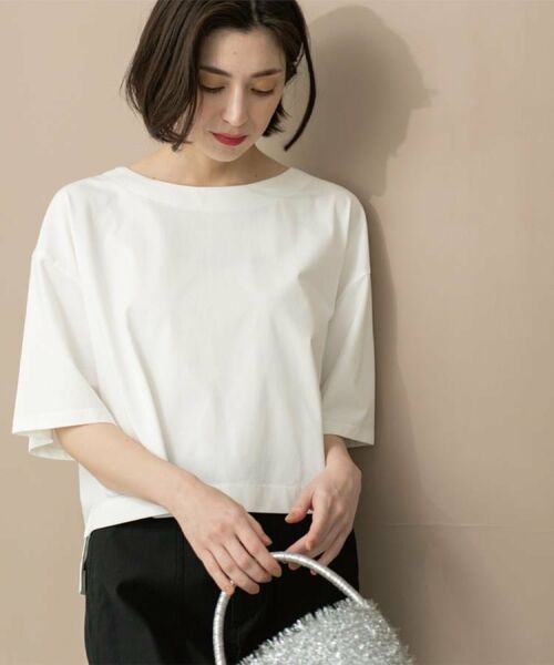 OPAQUE.CLIP / オペーク ドット クリップ Tシャツ | ボートネックショートTシャツ【洗濯機洗い可】 | 詳細4