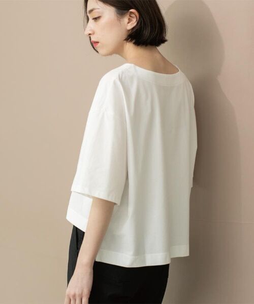 OPAQUE.CLIP / オペーク ドット クリップ Tシャツ | ボートネックショートTシャツ【洗濯機洗い可】 | 詳細6