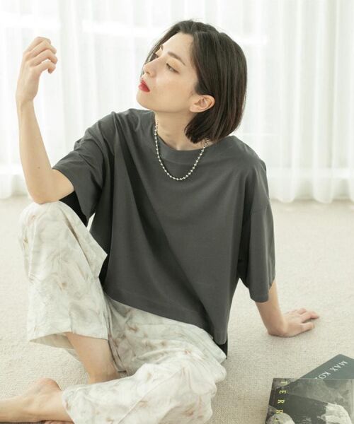 OPAQUE.CLIP / オペーク ドット クリップ Tシャツ | ボートネックショートTシャツ【洗濯機洗い可】 | 詳細8