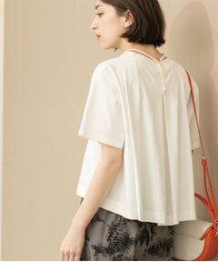 OPAQUE.CLIP / オペーク ドット クリップ Tシャツ | バックフレアショートTシャツ【洗濯機洗い可】