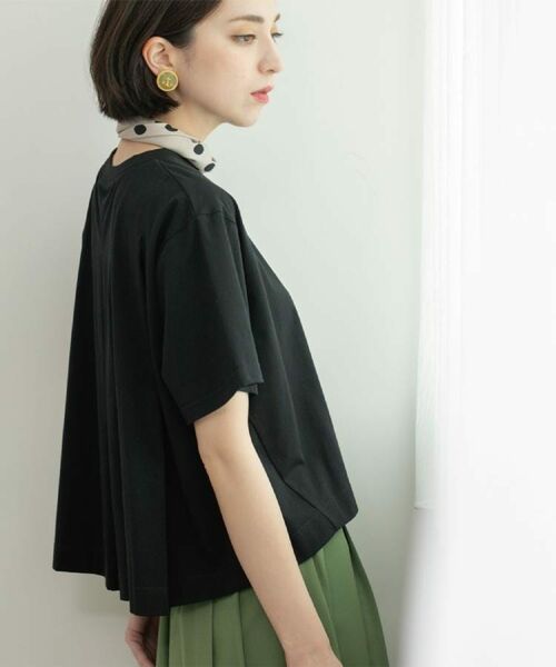 OPAQUE.CLIP / オペーク ドット クリップ Tシャツ | バックフレアショートTシャツ【洗濯機洗い可】 | 詳細12