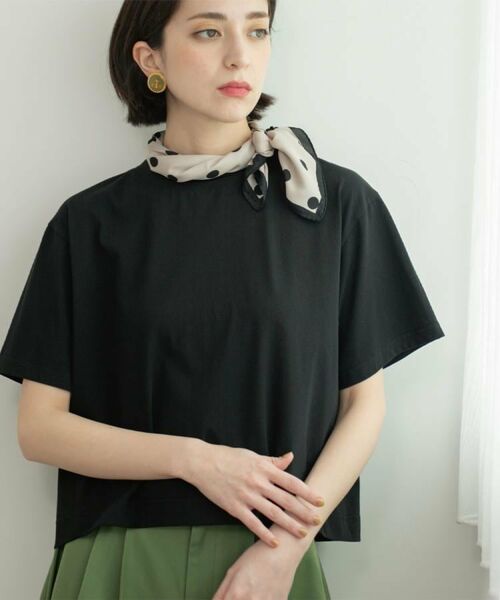 OPAQUE.CLIP / オペーク ドット クリップ Tシャツ | バックフレアショートTシャツ【洗濯機洗い可】 | 詳細14