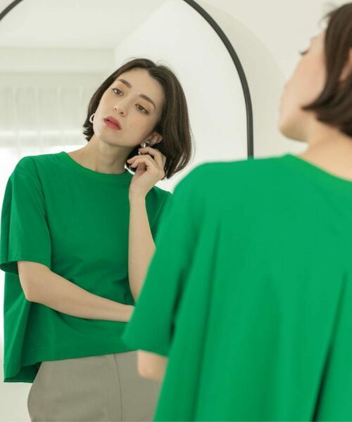 OPAQUE.CLIP / オペーク ドット クリップ Tシャツ | バックフレアショートTシャツ【洗濯機洗い可】 | 詳細19