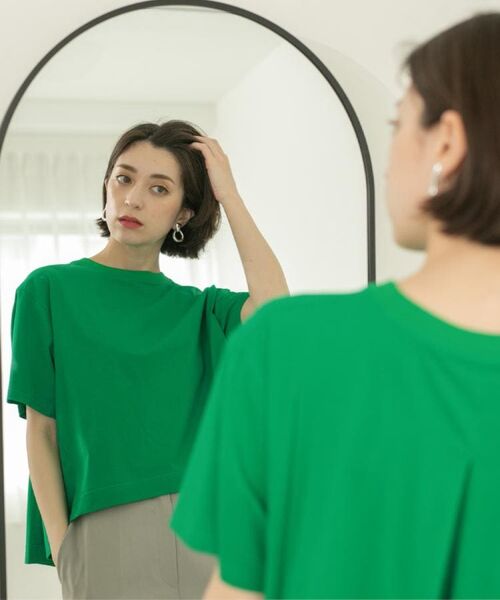 OPAQUE.CLIP / オペーク ドット クリップ Tシャツ | バックフレアショートTシャツ【洗濯機洗い可】 | 詳細20