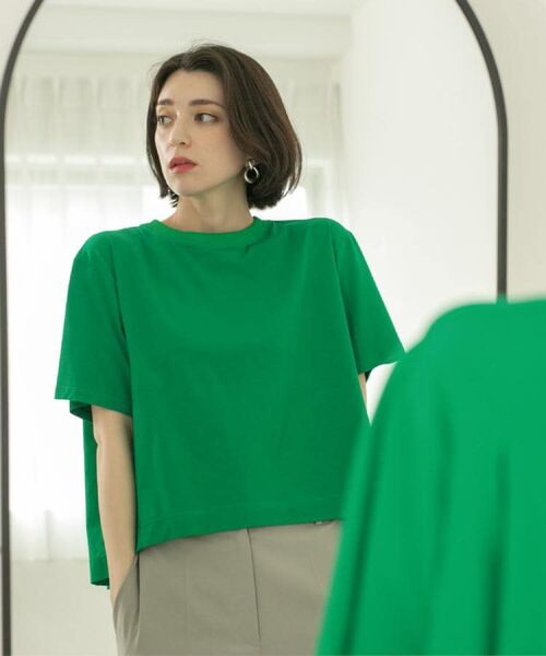 OPAQUE.CLIP / オペーク ドット クリップ Tシャツ | バックフレアショートTシャツ【洗濯機洗い可】 | 詳細21