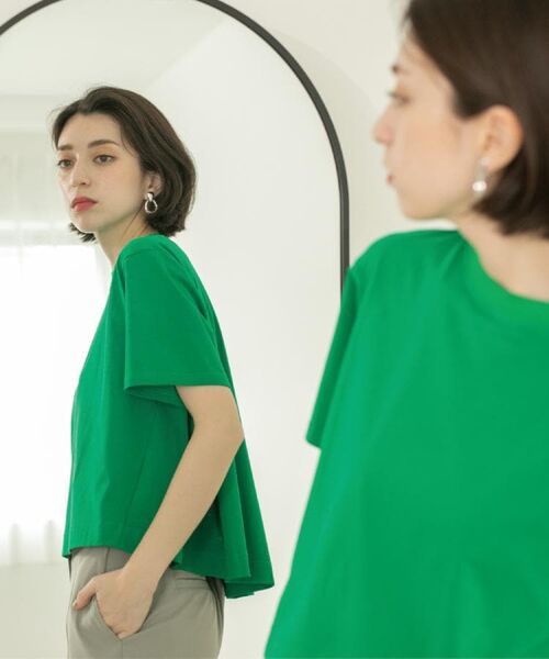 OPAQUE.CLIP / オペーク ドット クリップ Tシャツ | バックフレアショートTシャツ【洗濯機洗い可】 | 詳細22