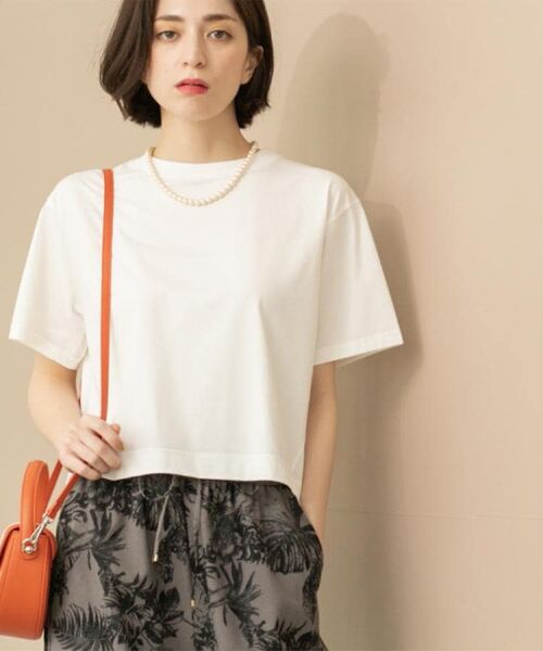 OPAQUE.CLIP / オペーク ドット クリップ Tシャツ | バックフレアショートTシャツ【洗濯機洗い可】 | 詳細3