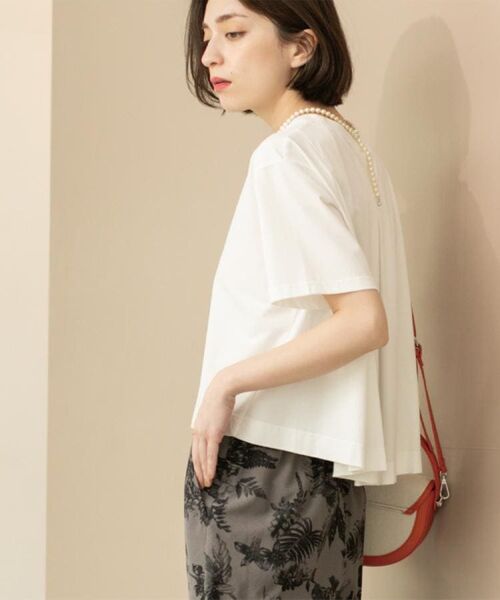 OPAQUE.CLIP / オペーク ドット クリップ Tシャツ | バックフレアショートTシャツ【洗濯機洗い可】 | 詳細4