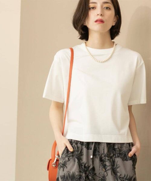 OPAQUE.CLIP / オペーク ドット クリップ Tシャツ | バックフレアショートTシャツ【洗濯機洗い可】 | 詳細6