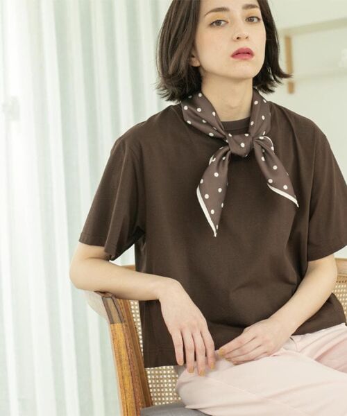 OPAQUE. CLIP/オペーク ドット クリップ バックフレアショートTシャツ【洗濯機洗い可】 ブラウン(044) 36(S) OPAQUE. CLIP/オペーク ドット クリップ バックフレアショートTシャツ【洗濯機洗い可】 ブラウン(044) 36(S)