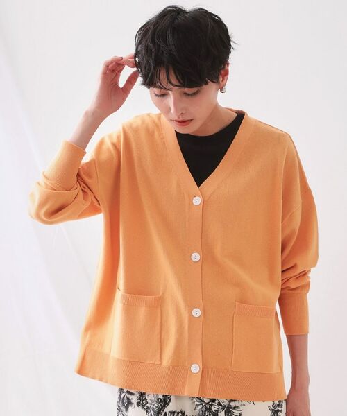 OPAQUE.CLIP / オペーク ドット クリップ カーディガン・ボレロ | ワイドVネックニットカーディガン【洗濯機洗い可】 | 詳細10