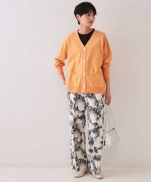 OPAQUE.CLIP / オペーク ドット クリップ カーディガン・ボレロ | ワイドVネックニットカーディガン【洗濯機洗い可】 | 詳細11