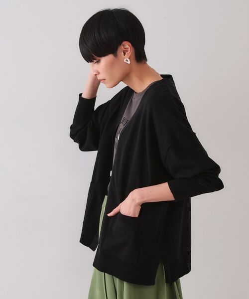 OPAQUE.CLIP / オペーク ドット クリップ カーディガン・ボレロ | ワイドVネックニットカーディガン【洗濯機洗い可】 | 詳細6