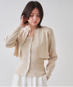 OPAQUE.CLIP / オペーク ドット クリップ その他トップス | 《美人百花掲載》ショートカーディガン×リブキャミソール【洗濯機洗い可/抗ピル】