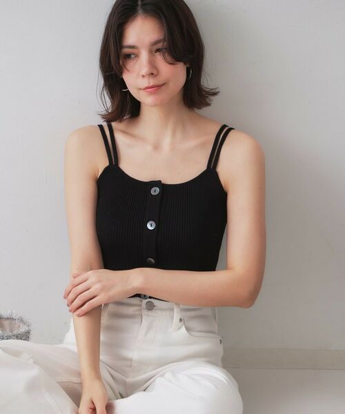 OPAQUE.CLIP / オペーク ドット クリップ その他トップス | 《美人百花掲載》ショートカーディガン×リブキャミソール【洗濯機洗い可/抗ピル】 | 詳細3