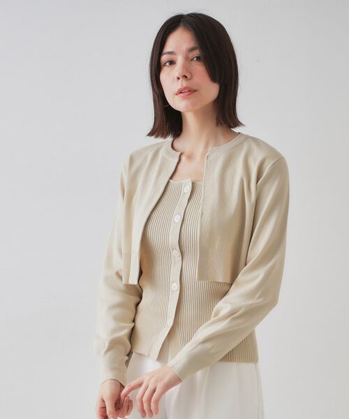 OPAQUE.CLIP / オペーク ドット クリップ その他トップス | 《美人百花掲載》ショートカーディガン×リブキャミソール【洗濯機洗い可/抗ピル】 | 詳細9