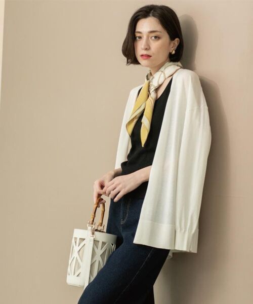 OPAQUE.CLIP / オペーク ドット クリップ カーディガン・ボレロ | ミドル丈ニットカーディガン【抗ピル/洗濯機洗い可/接触冷感】 | 詳細1