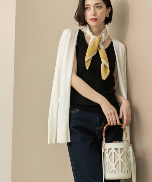 OPAQUE.CLIP / オペーク ドット クリップ カーディガン・ボレロ | ミドル丈ニットカーディガン【抗ピル/洗濯機洗い可/接触冷感】 | 詳細2