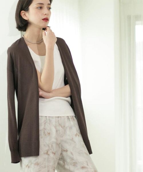 OPAQUE.CLIP / オペーク ドット クリップ カーディガン・ボレロ | ミドル丈ニットカーディガン【抗ピル/洗濯機洗い可/接触冷感】 | 詳細25