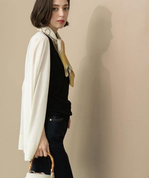 OPAQUE.CLIP / オペーク ドット クリップ カーディガン・ボレロ | ミドル丈ニットカーディガン【抗ピル/洗濯機洗い可/接触冷感】 | 詳細5