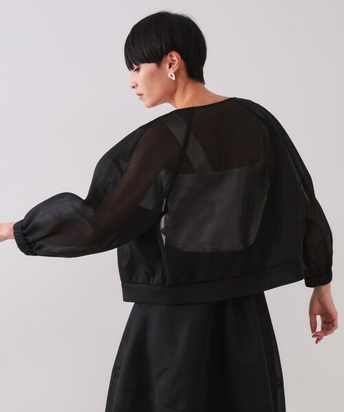 OPAQUE.CLIP / オペーク ドット クリップ レザーブルゾン・ジャケット | スポンディッシュシアーノーカラーブルゾン【洗濯機洗い可】 | 詳細5