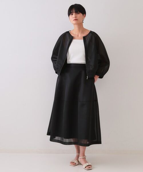 OPAQUE.CLIP / オペーク ドット クリップ レザーブルゾン・ジャケット | スポンディッシュシアーノーカラーブルゾン【洗濯機洗い可】 | 詳細6