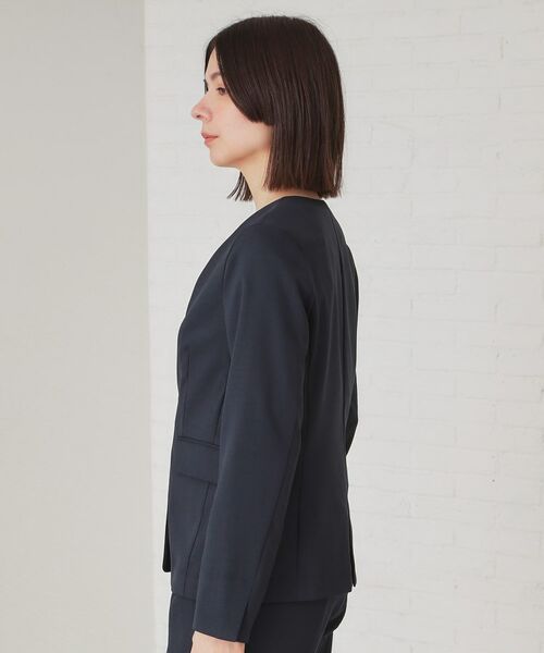 OPAQUE.CLIP / オペーク ドット クリップ ノーカラージャケット | ストレッチリネンライクVネックジャケット/セットアップ対応【洗濯機洗い可/防シワ】 | 詳細10